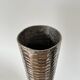 Vase losange en métal griffé argenté