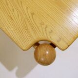 Pair of Mid Century square Pine Coffee Tables in the style of Ilmari Tapiovaara