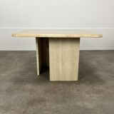 Square travertine coffee table