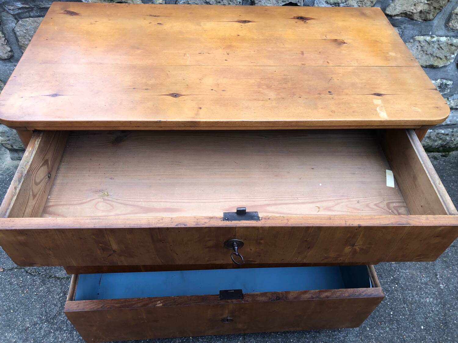 Vintage solid wood chest of drawers