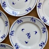 Saint Amand dessert plates blue flowers