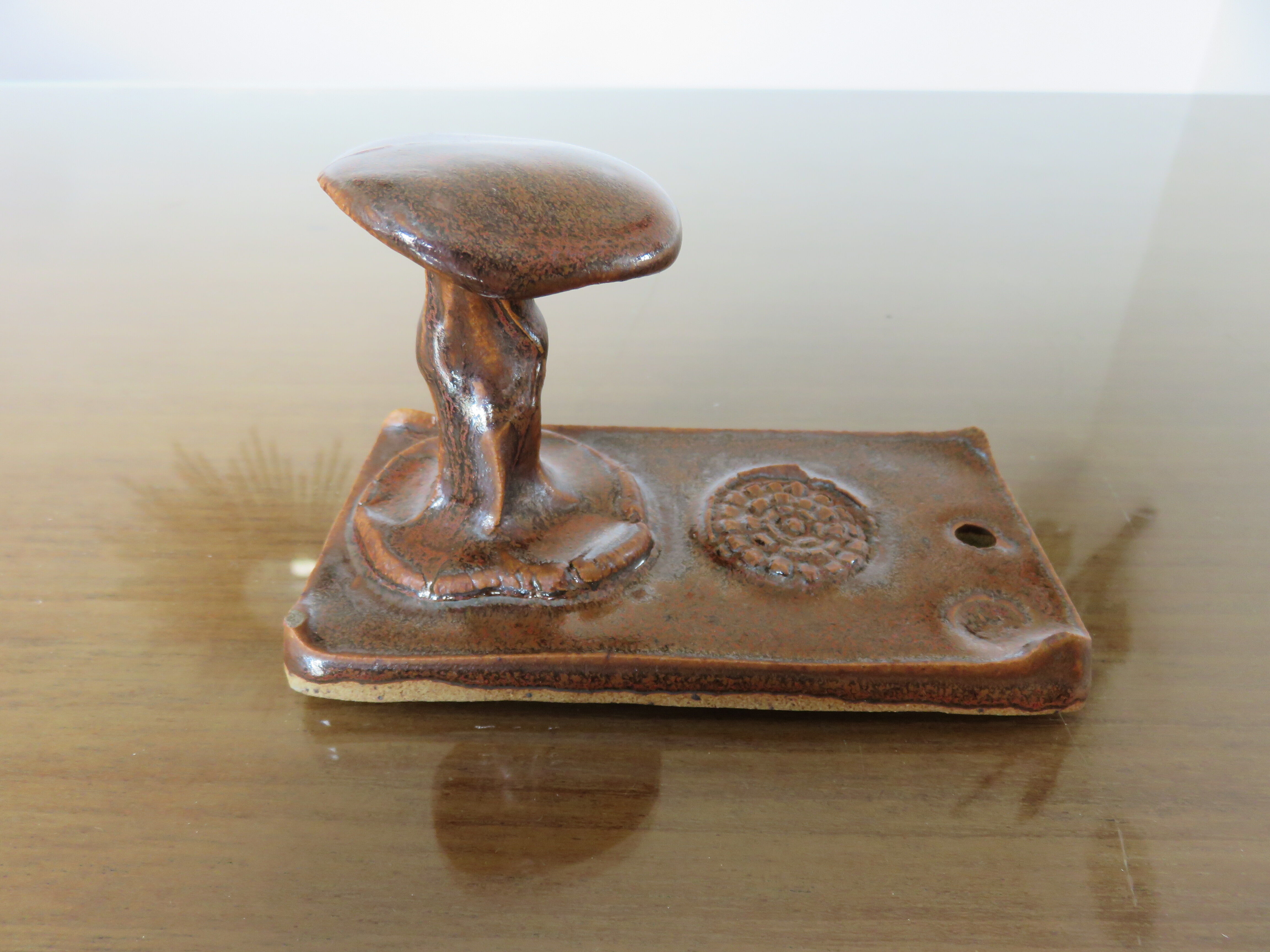 Ceramic wall coat hook 60s