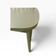 Set of 2 vintage olive green spindle dining chairs