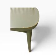 Ensemble de 2 chaises de salle à manger vintage vert olive à fuseaux