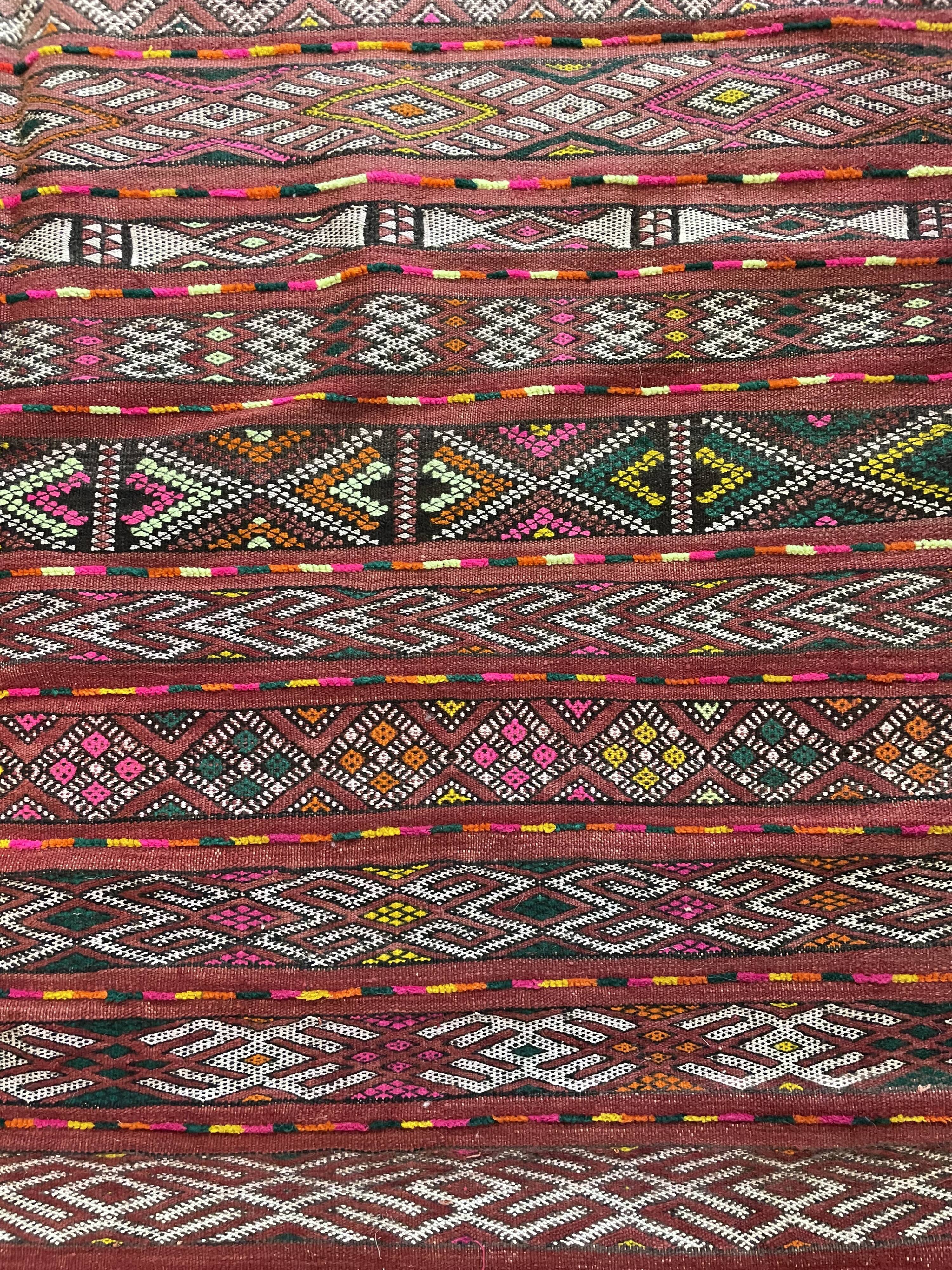 Berber carpet kilim traditional patterns, 230x170cm