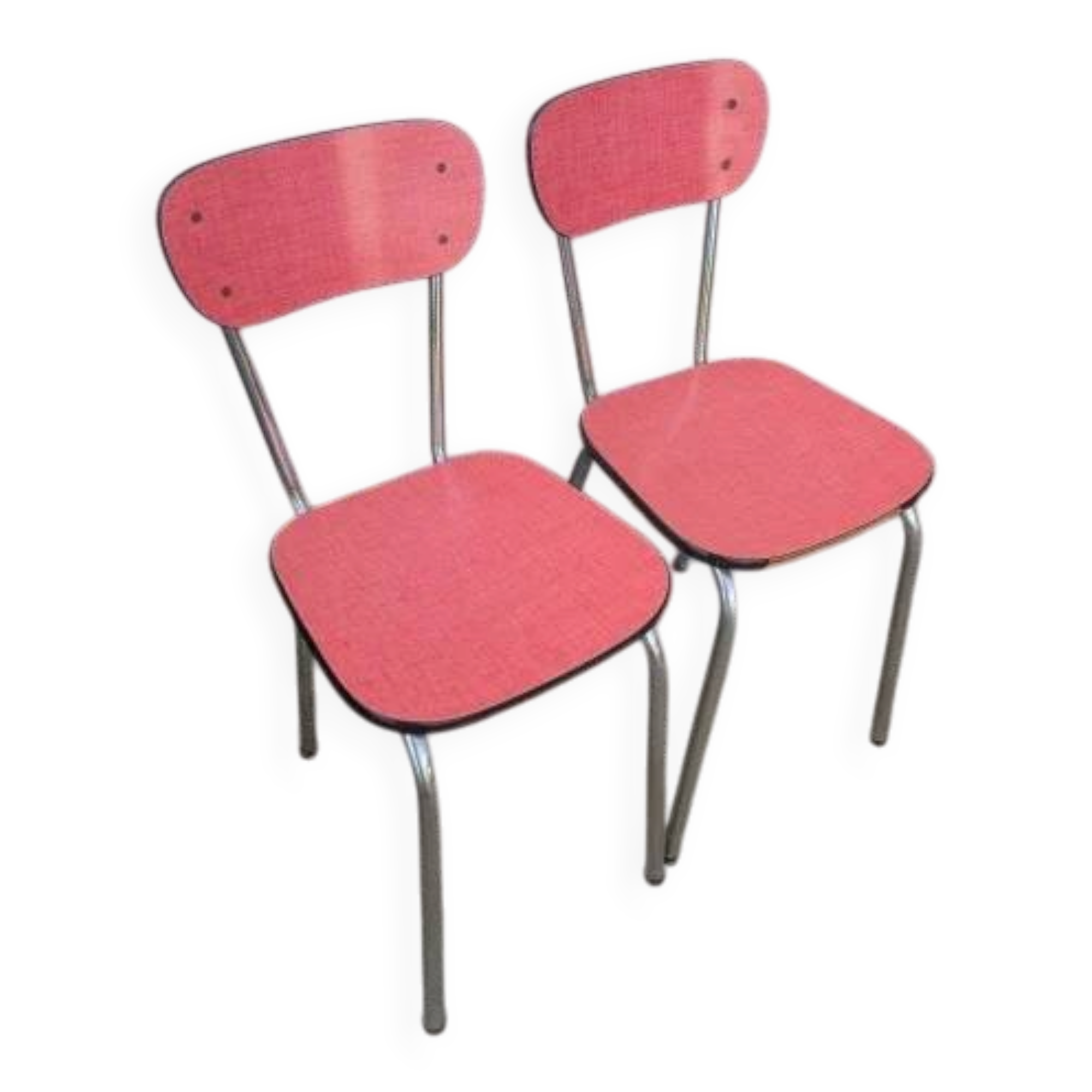 Paire de chaises en formica