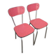 Paire de chaises en formica