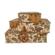 Set of 3 old cloth boxes