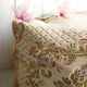 Ottoman pouf velvet fabric with ancient flowers