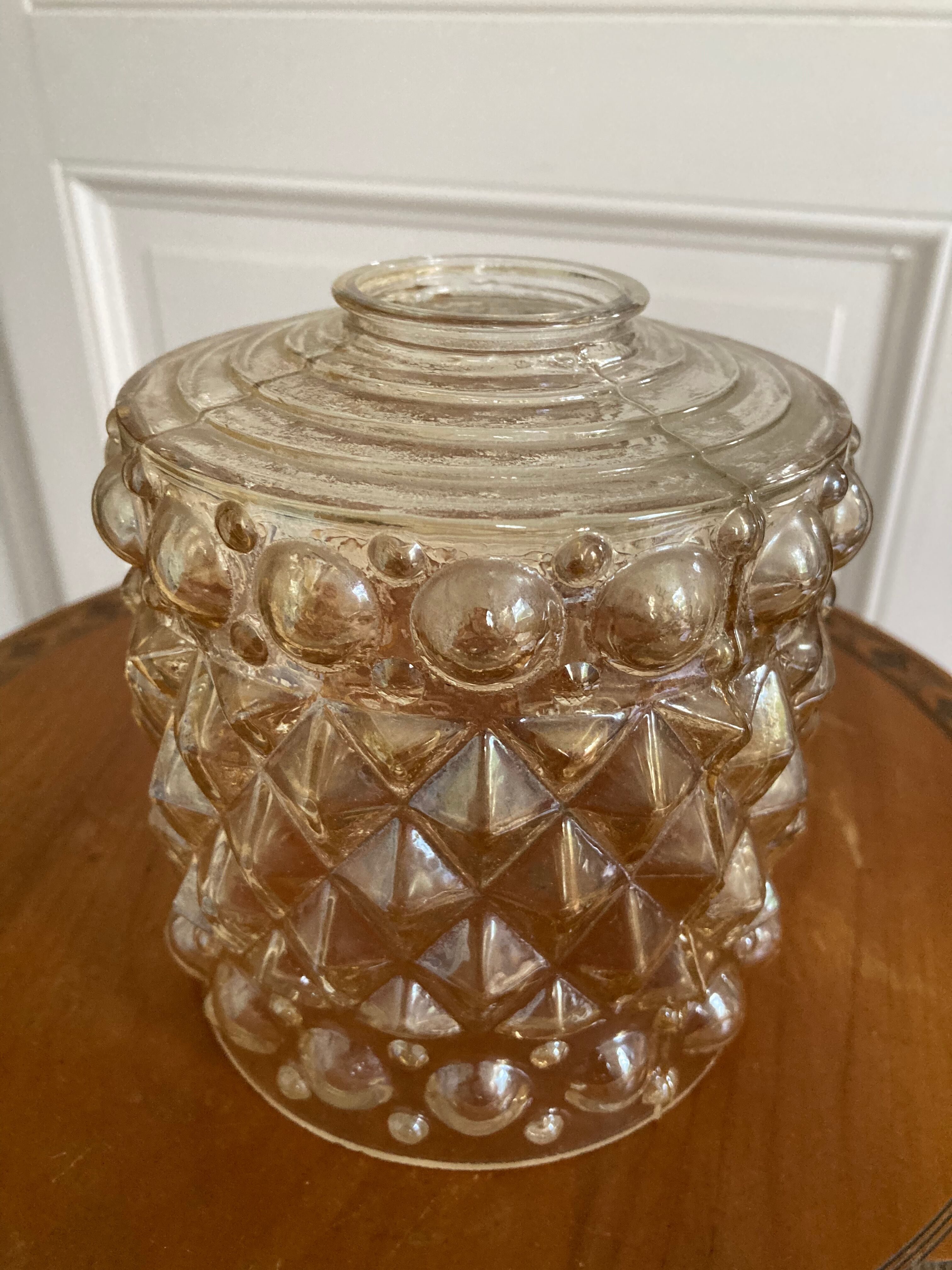 Amber glass swing vintage shade