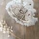 Abat-jour en macramé et perles de bois