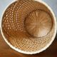 Braided bamboo wastepaper basket