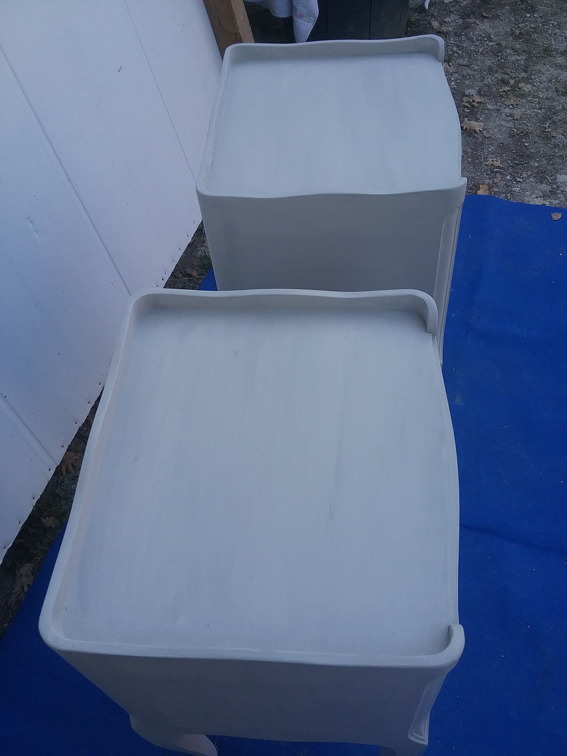 Pair of bedside tables style L XV gray