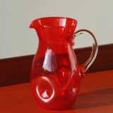 Red glass decanter