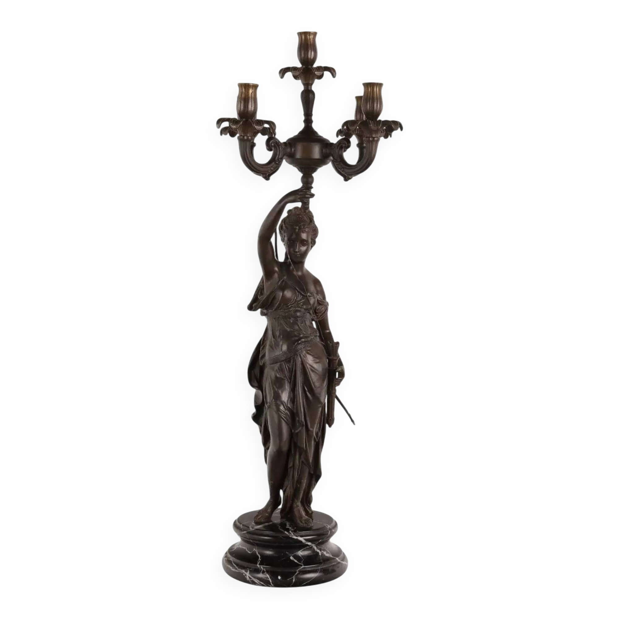 Antique bronze candelabrum Europe 20th Century