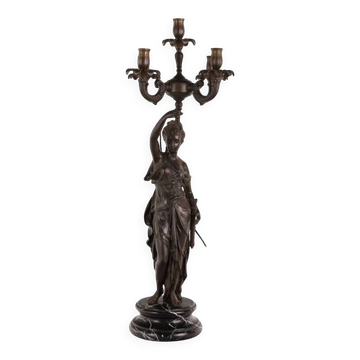 Antique bronze candelabrum Europe 20th Century