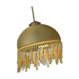 Abat jour style art deco patte de verre et pampilles