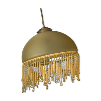 Abat jour style art deco patte de verre et pampilles