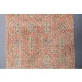Vintage Turkish Oushak Handmade Wool Cotton Orange Runner 70x318