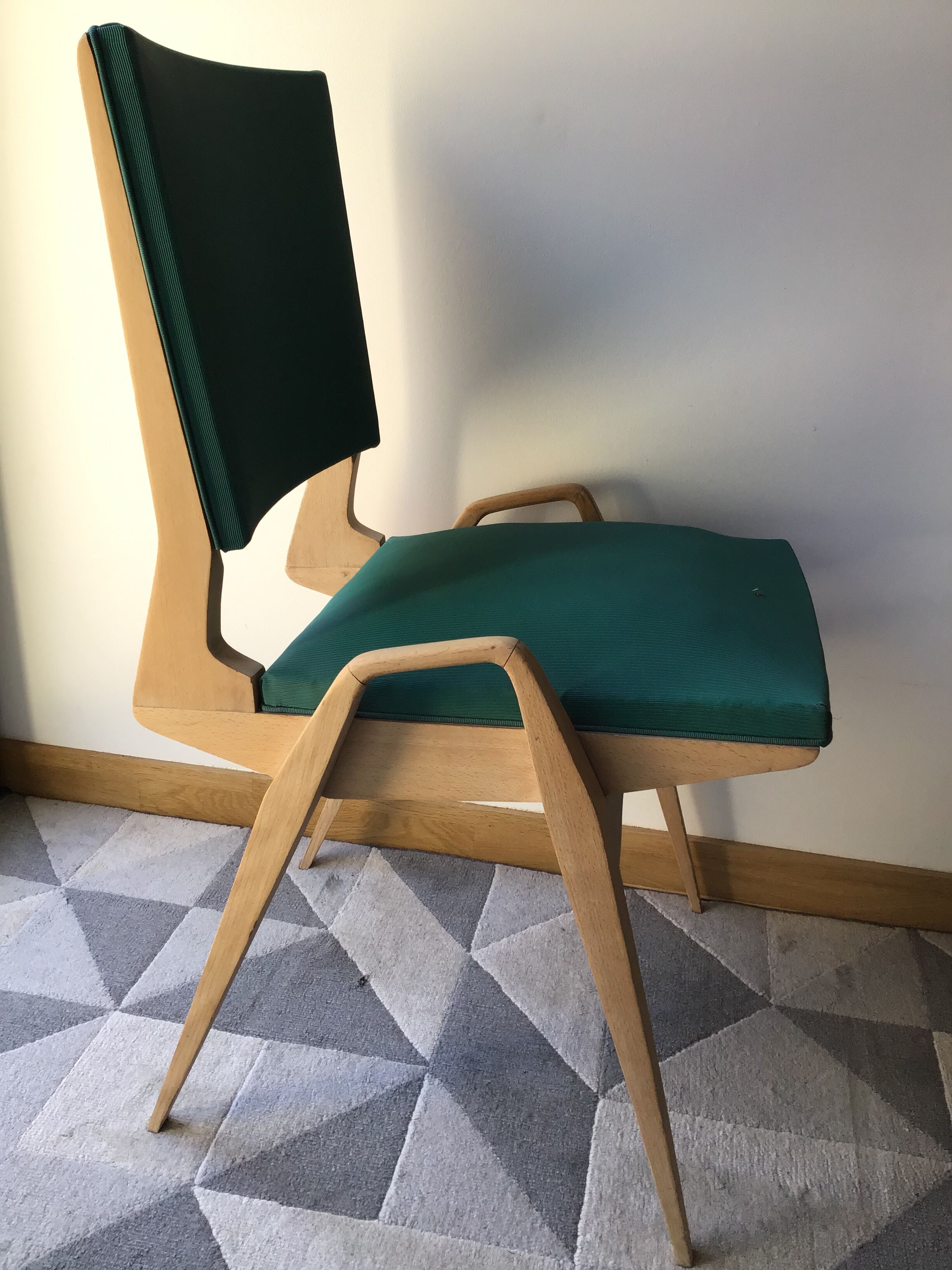Original chair of Maurice Pre 60s green