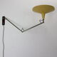 Yellow & grey Wim Rietveld 'Panama' wall lamp 4050 for Gispen 1955s Dutch design