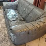 3-seater sofa line roset sloop range grey leather