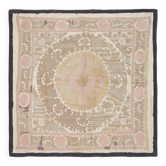 Vintage hand-embroidered tablecloth 135x138 cm