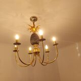 Pineapple chandelier from the 70'S in brass