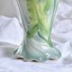 Large antique St Clément vase in barbotine Anemones hand painted