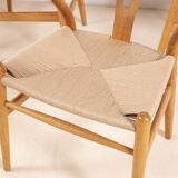 4x Hans J. Wegner CH24 Oak Wishbone Chair, 1980s