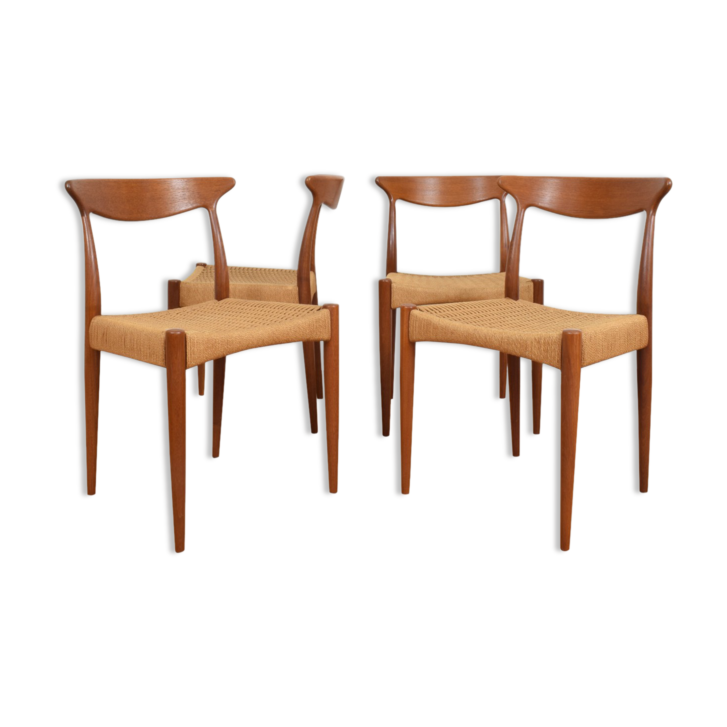 Dining chairs by Arne Hovmand-Olsen for Mogens-Kold, 1950