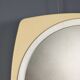 Vintage round mirror, plastic frame, glass, design, Italy, 1970s