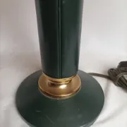 Vintage table lamp base from the 1970s/1980s in leather - in working condition.