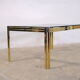 Table basse italienne chromée et verre, années 1970