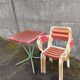 Salon de jardin métal / table bistrot et fauteuil