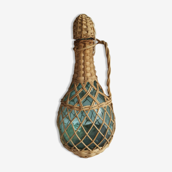 Bottle and braided Wicker