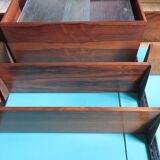 Rosewood bookcase with shelving and box system. Kai Kristensen, Denmark 1960
