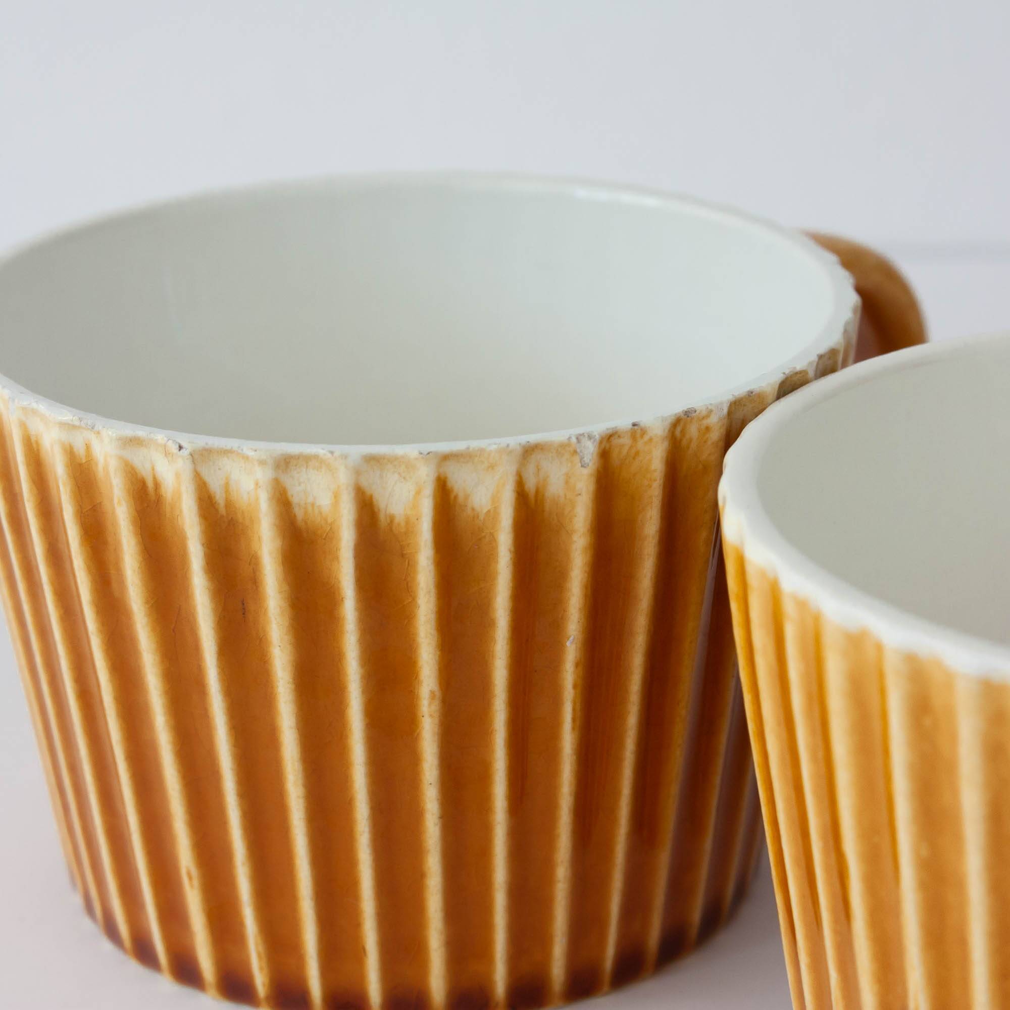 Set of Ceramic Tea Cups and Milk Jug by Secla, 1970's