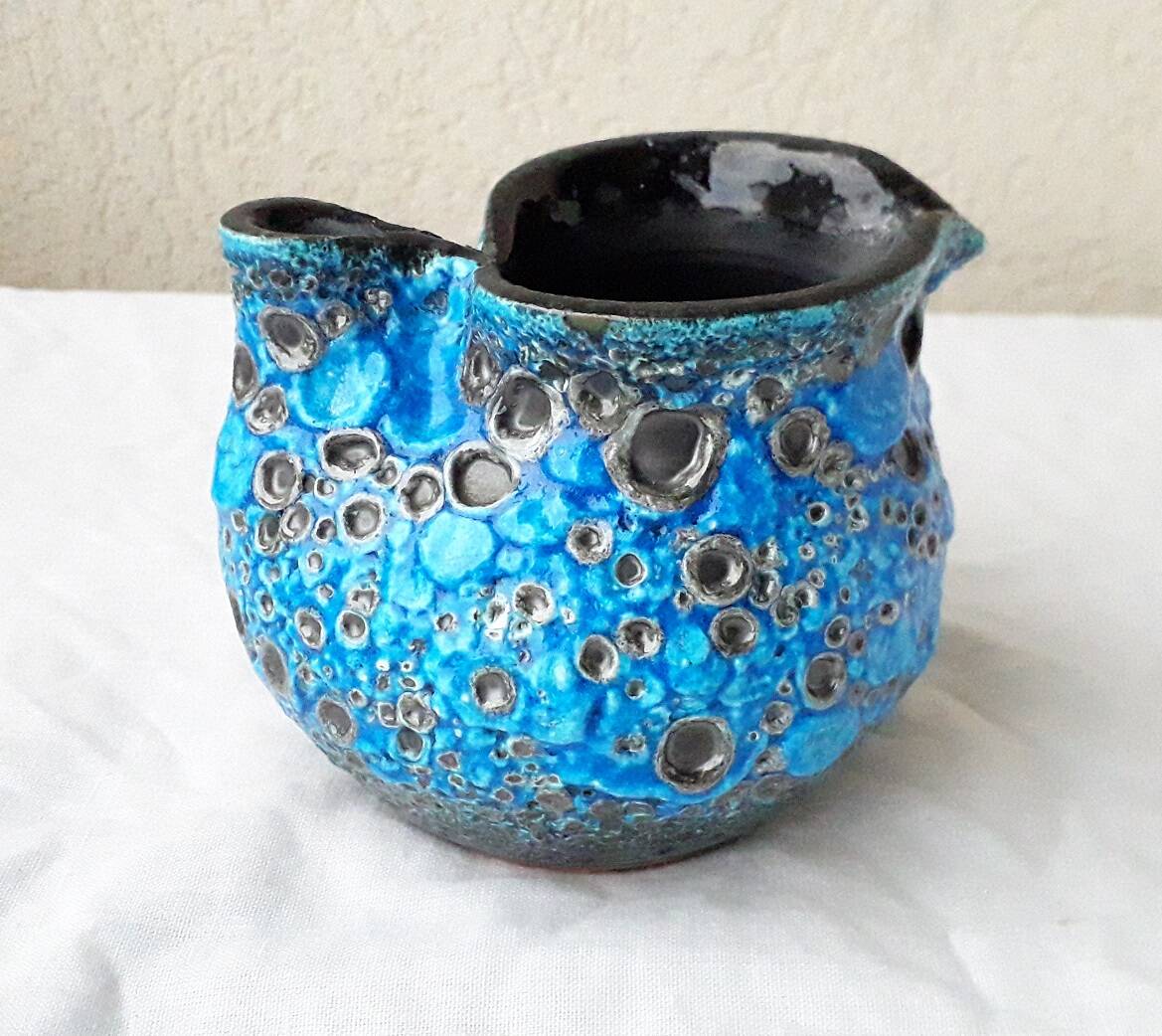 Blue milk jug