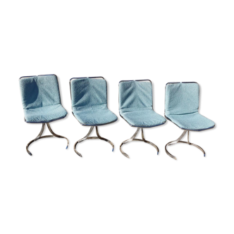 Série de 4 chaises design 1970