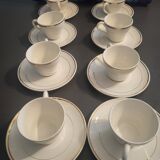 8 Gien cups and 8 saucers