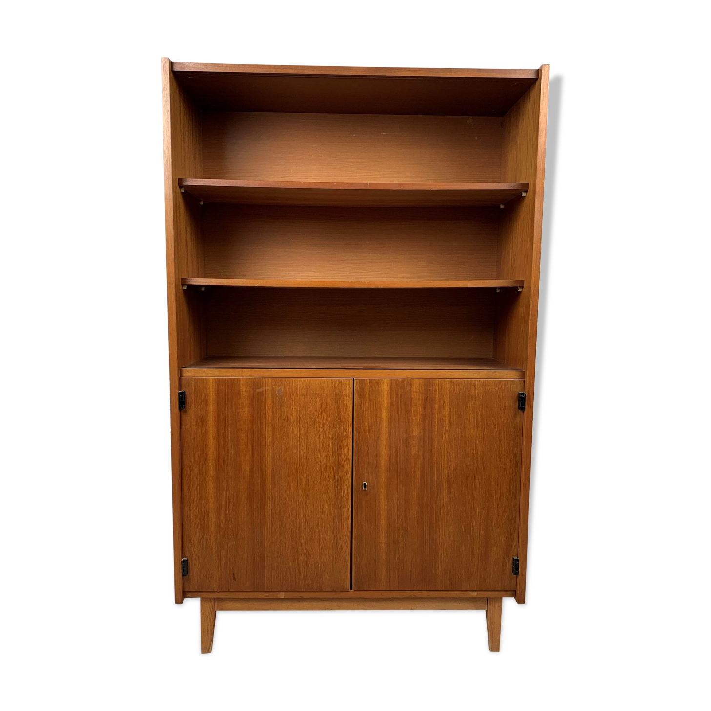 Scandinavian oak bookcase, 70s