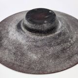 Postmodern Brown Scavo Glass Trinket Bowl or Centerpiece, Italy