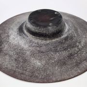 Postmodern Brown Scavo Glass Trinket Bowl or Centerpiece, Italy