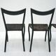 Black Manila dining chairs by Val Padilla for Conran, c.1980