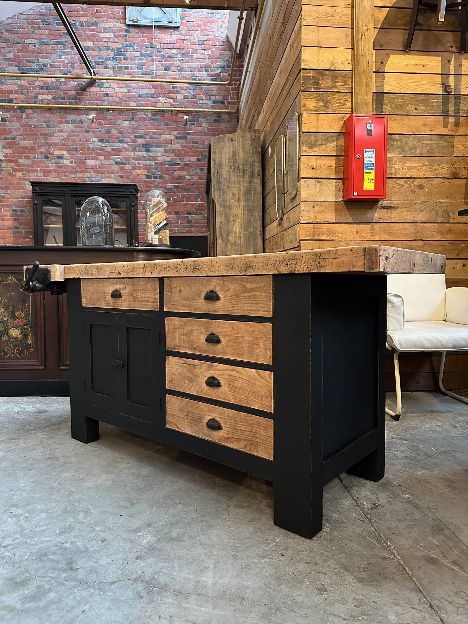 Old carpentry workbench