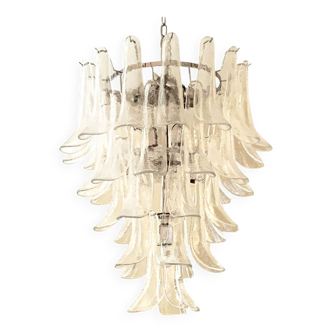 Transparent “selle” murano glass cascade chandelier
