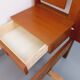 Vintage Scandinavian style double bed in teak from the 60s with integrated bedside lights