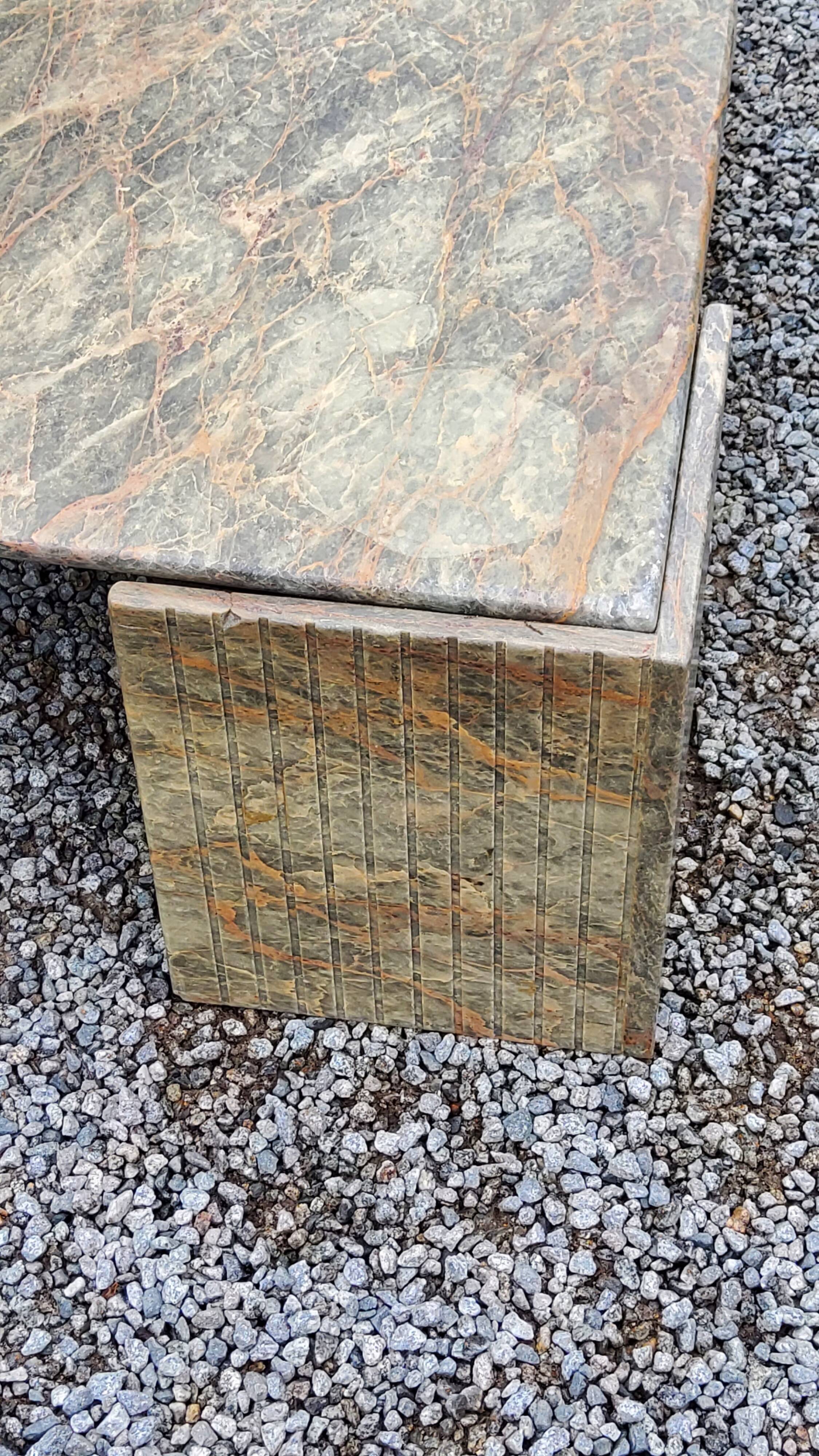 70s designer marble coffee table