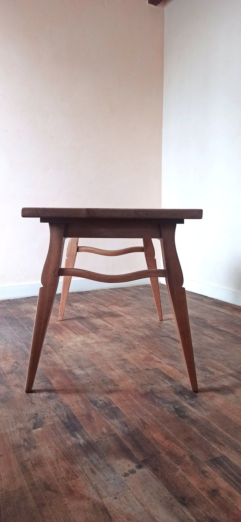 Antique oak table and compass legs